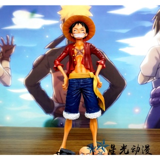 [ลูฟี่ ยืนเท่ มี3หน้า เปลี่ยนได้] ตุ๊กตาฟิกเกอร์ ขนาดใหญ่ Figure Model Onepiece วีนพีซ โมเดล 15*14*29ซม. น่ารักมากๆ