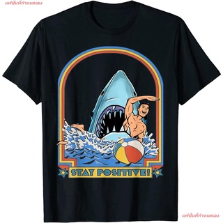 เสื้อยืดโอเวอร์ไซส์แฟชั่นที่กำหนดเอง A Great Week For A Shark To Stay Positive T-Shirt ผู้ชาย เสื้อยืด สกรีน ลาย เสื้อยื