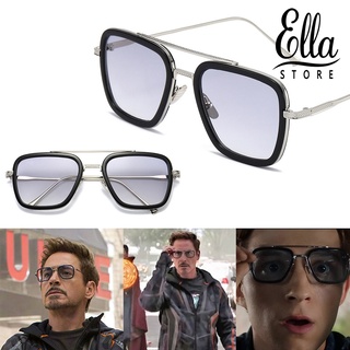 Ellastore123 Avenger Tony Stark แว่นตากันแดด ป้องกันรังสียูวี สําหรับผู้ชาย เหมาะกับการขับขี่ ท่องเที่ยว
