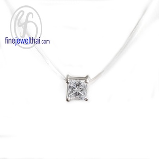 Finejewelthai-จี้-เพชร-จี้เพชร-เพชรพรีเมียม-Diamond-CZ-Silver-Pendant - P1088cz00e (เลือกสีตัวเรือนได้)