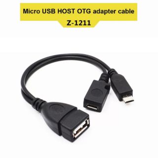 2 ใน 1 OTG Micro USB HOST Power Y Splitter อะแดปเตอร์ USB Micro 5 Pin ชายหญิง CNC-SHOP ช้อปปิ้ง