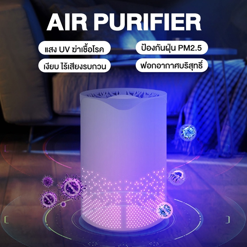 เครื่องฟอกอากาศ-uv-air-purifier-กรองฝุ่น-pm2-5-สูงสุด-99-97-anti-virus-ปรับอากาศ-เครื่องกรองอากาศ-เครื่องฟอก