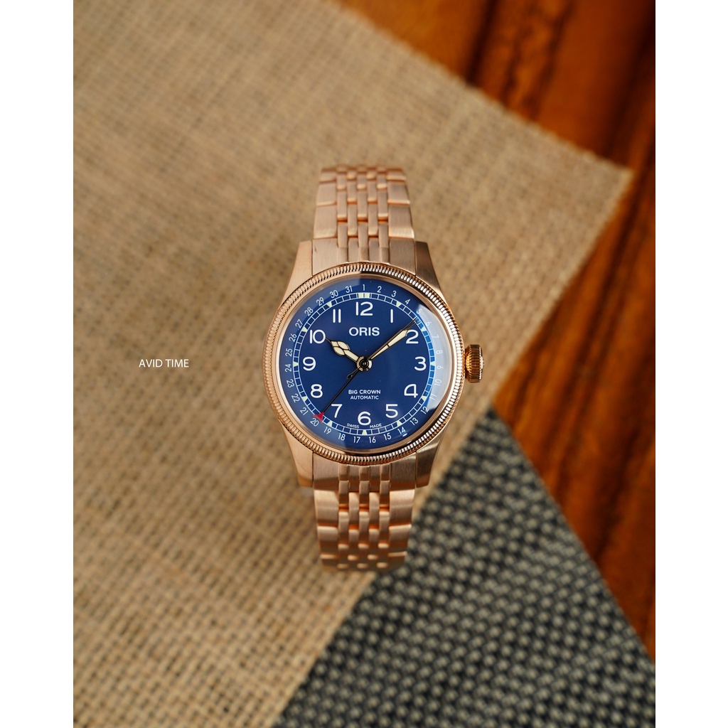 oris-big-crown-bronze-pointer-date-สีน้ำเงิน-สีน้ำตาล-สีเขียว-สีแดง-40mm-บรอนซ์-avid-time-โอริส-แท้