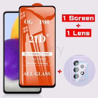 ภาพหน้าปกสินค้า[Free 1 Camera Lens Film] 2 in 1 21D Full Cover Tempered Glass For Samsung Galaxy S20 FE S10 Lite A72 A52 A42 A32 A12 A02S A20S A30S A50S A21S A20 A30 A70 A11 A31 A51 A71 M31 M51 Full Glue Screen Protector HD Film Camera Lens Protective ซึ่งคุณอาจชอบสินค้านี้