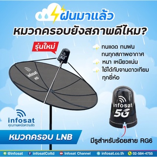 หมวกครอบ LNB จานดาวเทียม (จานตะแกรงดำ)