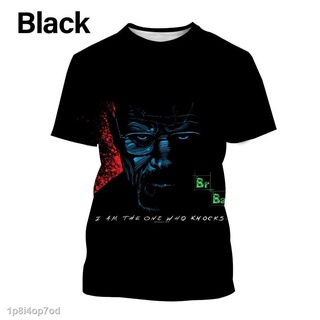 ☸เสื้อยืดแขนสั้นพิมพ์ลาย 3 มิติ Breaking Bad ท็อปส์แฟชั่นฤดูร้อนสําหรับผู้ชาย