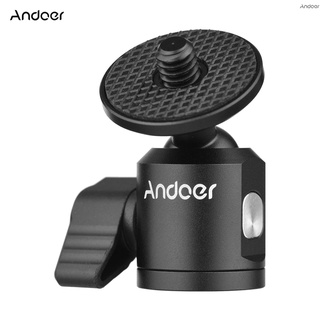 Andoer อะแดปเตอร์ขาตั้งกล้องอลูมิเนียมอัลลอยด์ 1/4 นิ้วพร้อมสกรู 3/8 นิ้ว