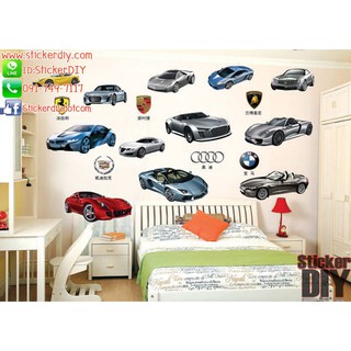 SALE Transparent wall sticker สติ๊กเกอร์ติดผนัง Car Model (กว้าง108cm.xสูง75cm.)