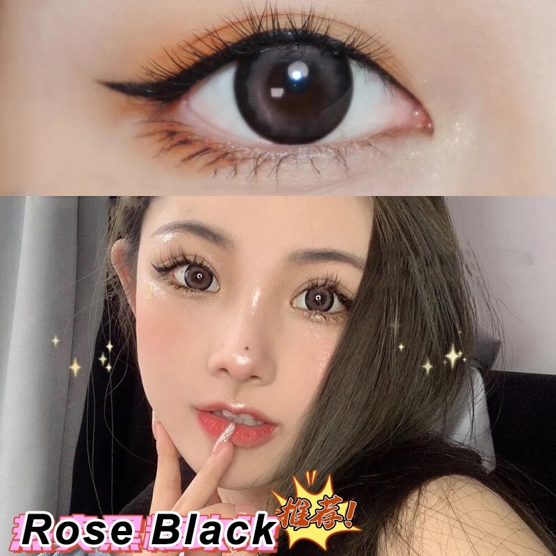 rose-black-คอนแทคเลนส์-14-5mm-ใช้งานได้ไม่เกิน-1-ปี-มีค่าสายตาให้เลือกตั้งแต่-0-00-ถึง-8-00