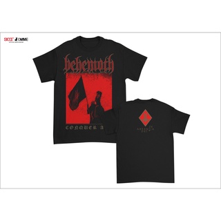 เสื้อยืดโอเวอร์ไซส์เสื้อยืด พิมพ์ลาย Behemoth Original Band (Conquer All)S-4XL