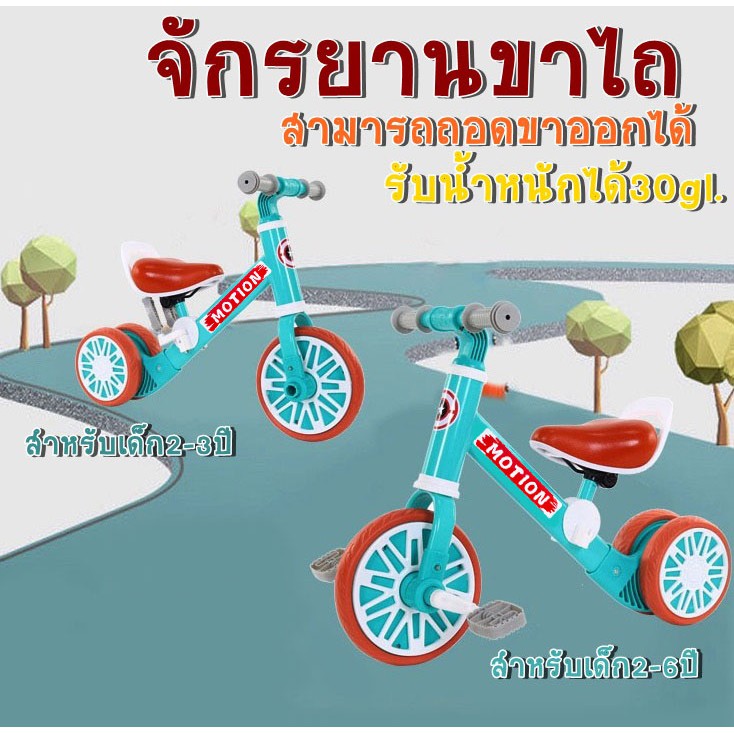 ภาพหน้าปกสินค้าจักรยาน2ล้อ จักรยาน3ล้อ จักรยานขาไถ จักรยานทรงตัว จักรยานขาถีบพร้อมปั่น รถขาไถเด็ก ทรงตัวเด็ก 2in1