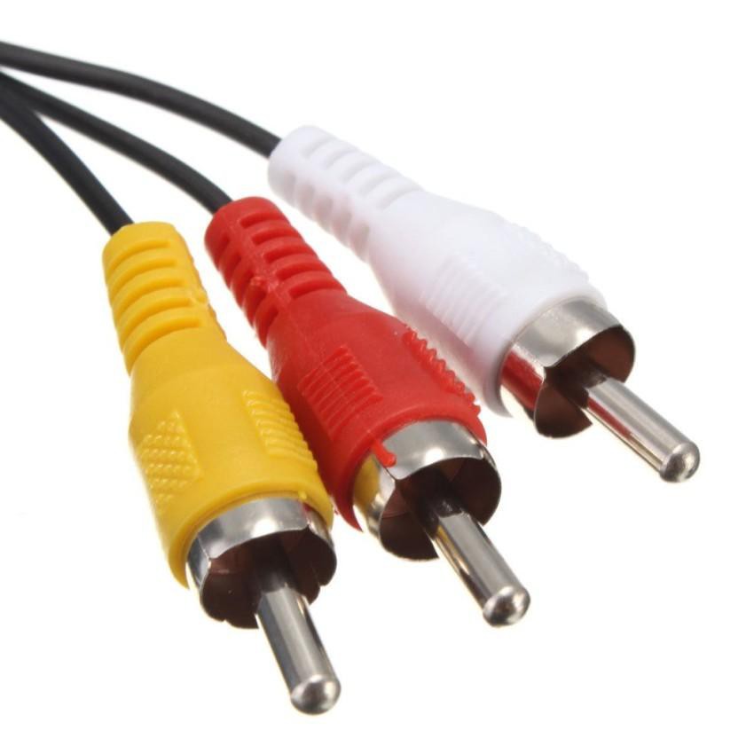 Cable Audio Vidéo AV RCA TV Noir pour Sony PS1 PSX PS2 PS3 et Slim