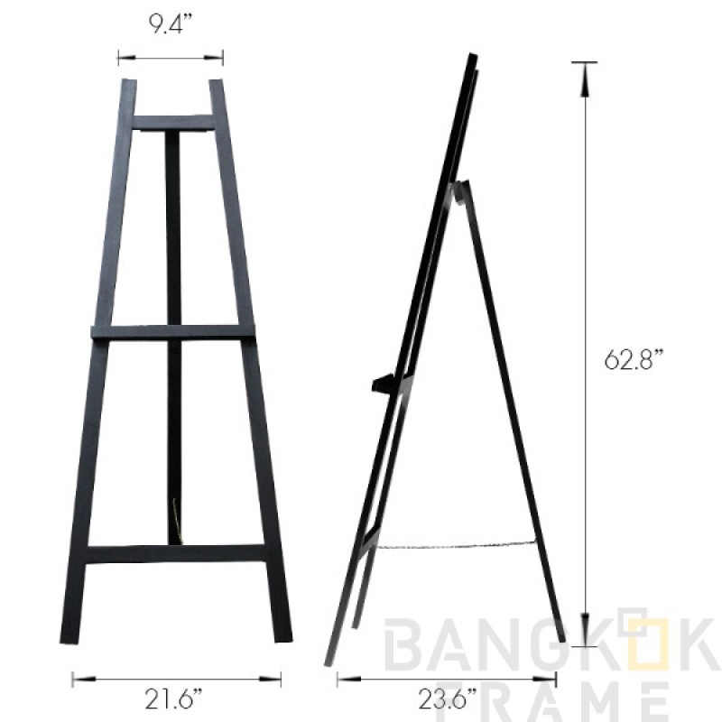 bangkokframe-ขาตั้งกรอบรูป-ขาตั้งป้าย-ขาตั้งกรอบรูป-ขาตั้งป้ายราคา-ขาตั้งกรอบรูปไม้-ขาตั้งสีดำ-fae-wood-m1-bl