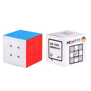 รูบิค Rubik 2x2 3x3 4x4แม่เหล็ก ShenShou Mr.M Stickerless แกนแม่เหล็ก หมุนลื่น  สีไม่ลอก