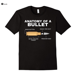 เสื้อยืดผ้าฝ้ายพิมพ์ลายขายดี เสื้อยืดแขนสั้นลําลอง พิมพ์ลาย Anatomy of A Bullet แฟชั่นฤดูร้อน สําหรับผู้ชาย