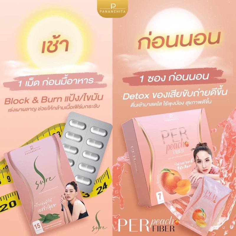 ภาพหน้าปกสินค้าเพอร์พีช เอสชัวร์ สูตรเด็ด by คุณนุ้ย สุจิรา Per Peach Fiber & S Sureเอสชัว เพอร์พีช ดีท็อก(ราคาต่อ/1กล่อง) จากร้าน happytwoshop บน Shopee