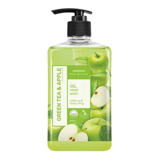 Watsons green tea &amp; apple gel hand wash 500 ml. วัตสัน กรีนที แอนด์ แอปเปิ้ลเซนเท็ด เจล แฮนด์ โซฟ500 ml.