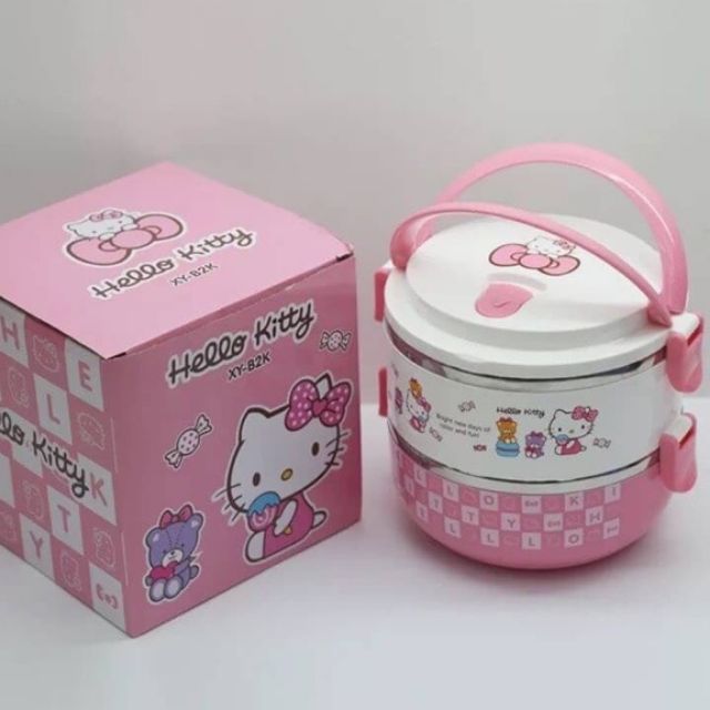 ปิ่นโตเก็บอุณหภูมิ-2ชั้น-ลายคิตตี้-hello-kitty