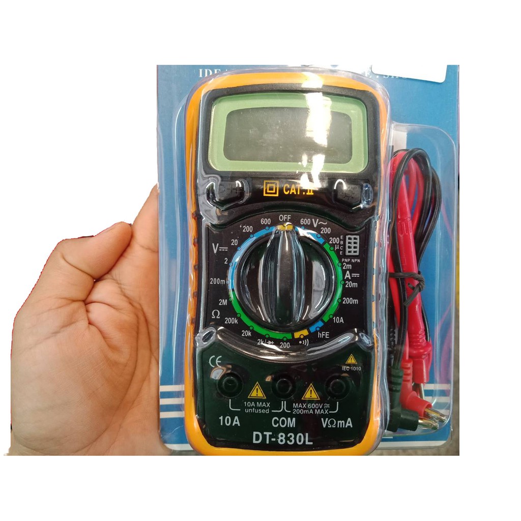 ดิจิตอลมัลติมิเตอร์อุปกรณ์ช่างเครื่องมือวัดไฟDigital Multimeter DT830L ...