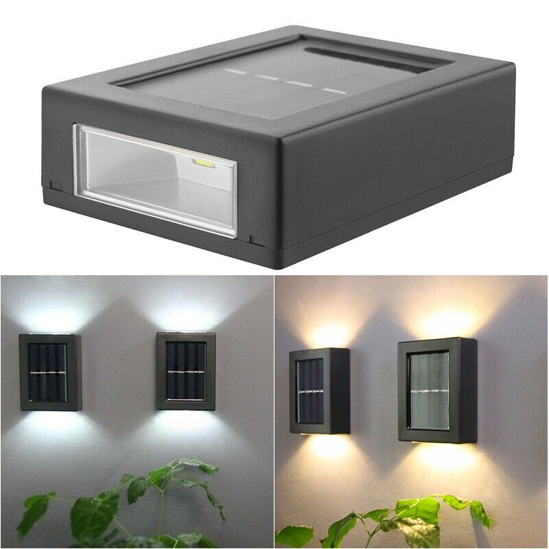 solar-power-2-led-light-path-way-wall-landscape-mount-garden-fence-lamp-outdoor-3color