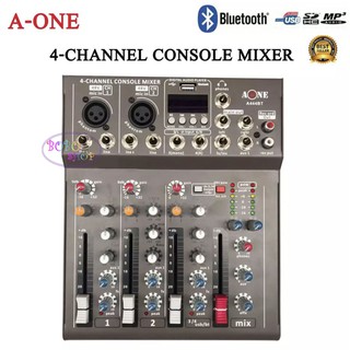 สเตอริโอมิกเซอร์ 4 ช่อง USB MP3 ผสมสัญญาณเสียง STEREO MIXER รุ่น A-ONE A-444BT