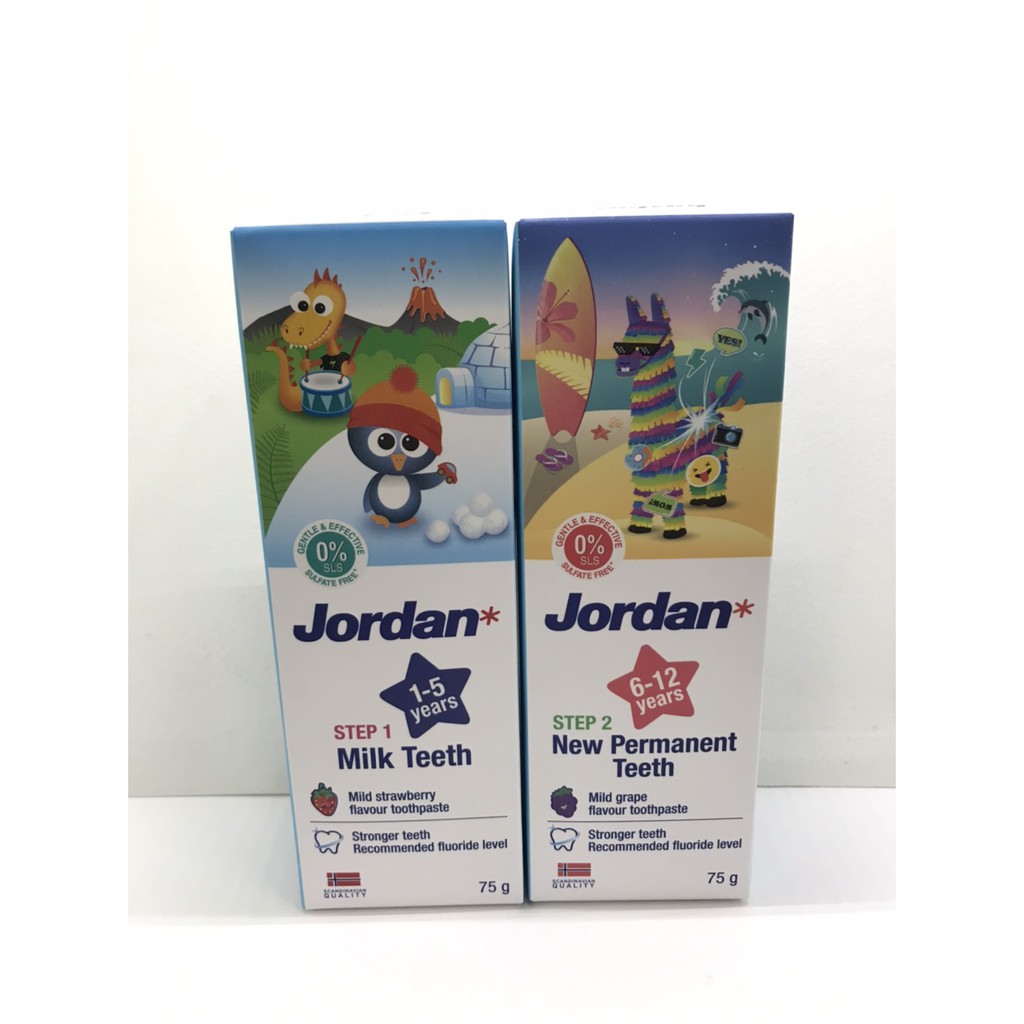 ยาสีฟันjordan-จอร์แดน-ยาสีฟันเด็กขนาด-75-กรัม-fluoride-500-ppm-มีตัวเลือกช่วงอายุ