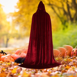 【READY STOCK】Hooded Cloak Cape Halloween Costumes for Adult, Vampire Costume, Halloween Cosplay Costumes for Men and Women