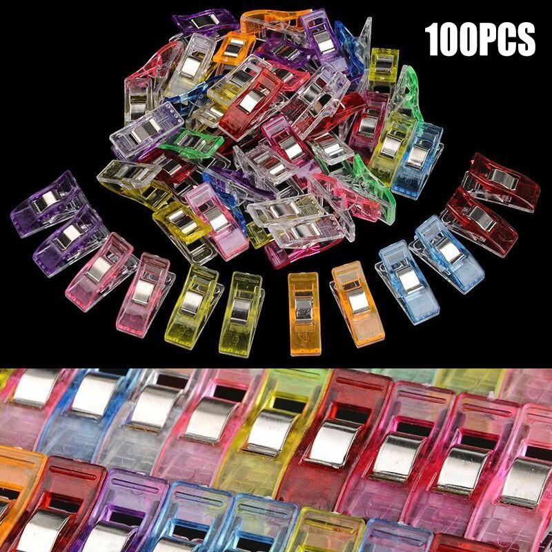 Bbyes คลิปพลาสติก หลากสี สําหรับเย็บผ้า DIY 100 ชิ้น