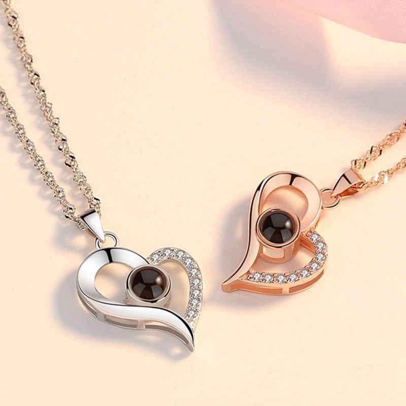 new-unique-gold-silver-100-fashion-i-love-special-projection-pendant-necklace