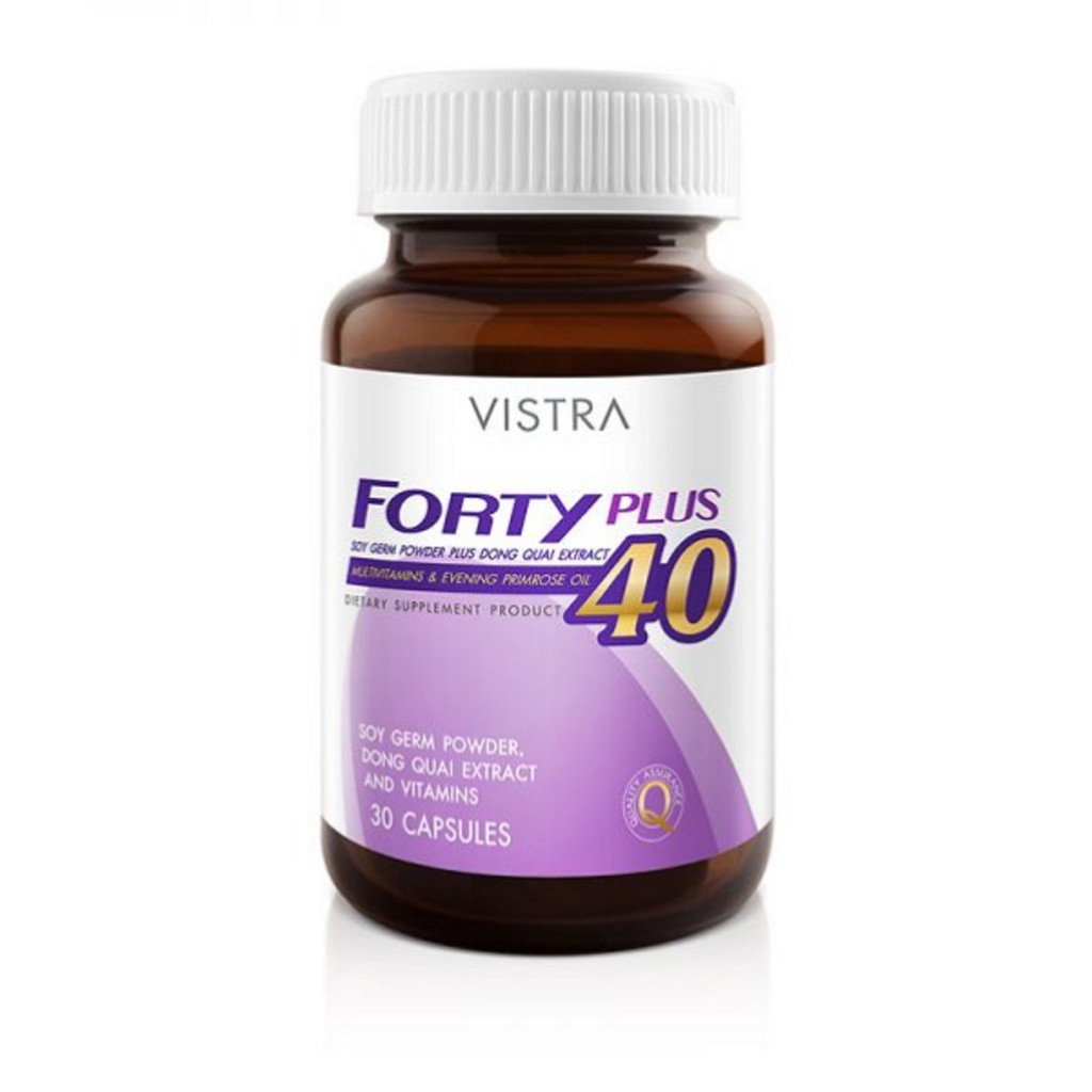 vistra-forty-plus-วิสทร้า-ฟอร์ที-พลัส-ด้วยส่วนผสมของผงจมูกถั่วเหลือง-สารสกัดจากตังกุย-ผลิตภัณฑ์เสริมอาหาร