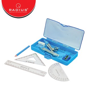 RADIUS ชุดวงเวียนพลาสติก 8 ชิ้น (Compass &amp; Geometrical Set)