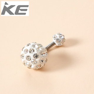 Jewelry Diamond-encrusted Crystal Ball Navel Nail Female Round Ball Navel Ring for girls for w