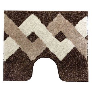 พรมภายใน พรมห้องน้ำ HOME LIVING STYLE CROSS สีน้ำตาล พรมปูพื้น เฟอร์นิเจอร์และของแต่งบ้าน BATH RUG CROSS BROWN HOME LIVI