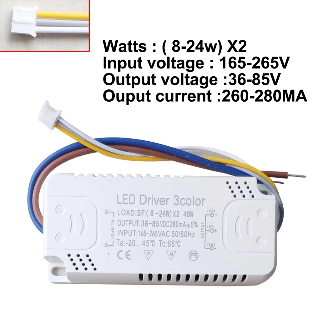 【Good】1PCx LED Driver 3-Color Adapter LED Lighting Non-Isolating ...