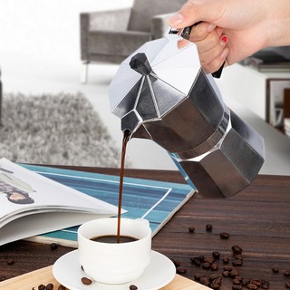 กาต้มกาแฟสด กาต้มกาแฟสด มอคค่าพอท หม้อชงกาแฟ เครื่องชงกาแฟ Moka Pot Stove Top Coffee Maker 3คัพ 6คัพ 150ml 300ml