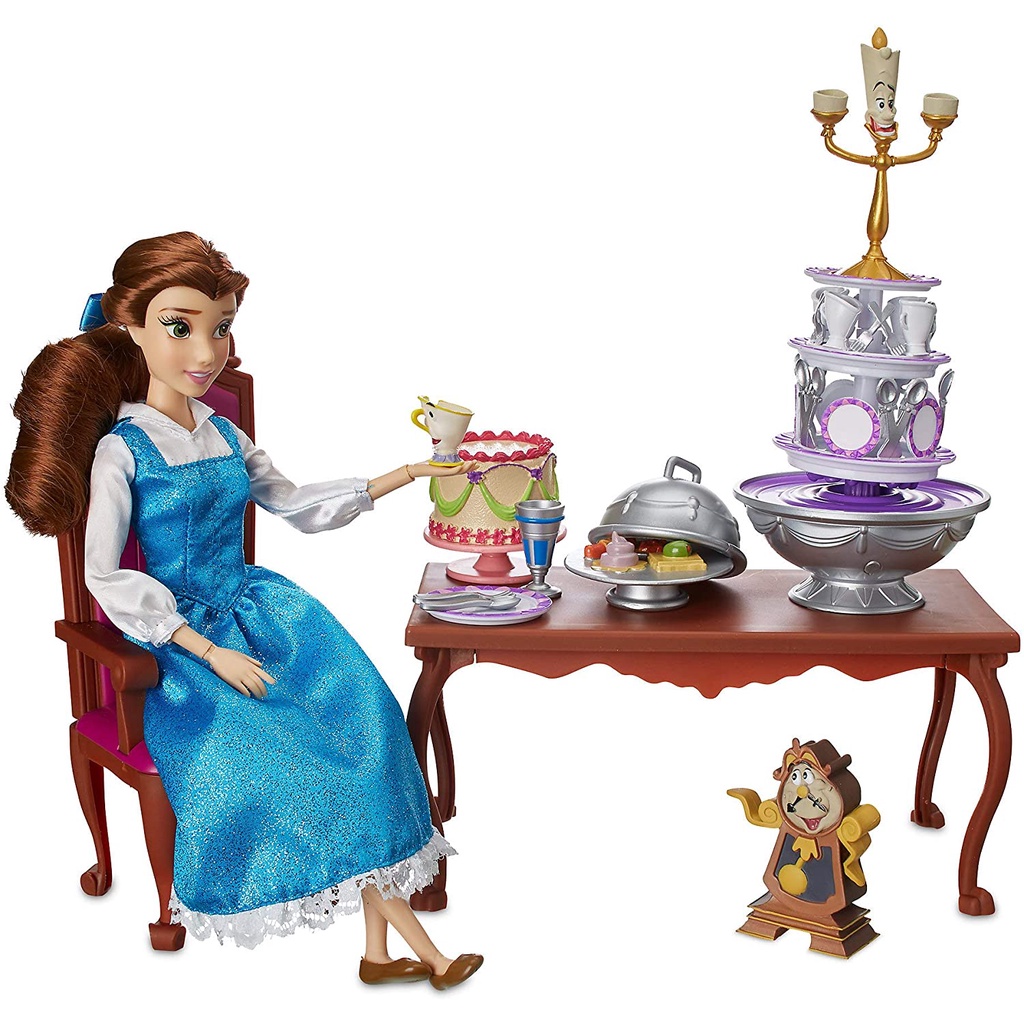 ตุ๊กตา-disney-belle-classic-doll-dinner-party-play-set-beauty-and-the-beast-ราคา-1890-บาท