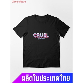 เสื้อยืดผ้าฝ้ายราคาต่ำสุด!!Jims Store Music Cruel Summer - Taylor Swift Essential T-Shirt  เสื้อยืดพิมพ์ลาย ผู้ชายและผู