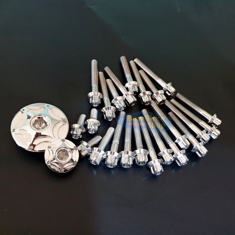 น็อตเเคร้งเครื่อง-ปิดจานไฟ-สำหรับ-wave-เวฟ125r-s-i-วาฬ-บังลม-ดรีม125-น็อตเเคร้งเครื่องเลสเเท้-เเคร้งลายเฟืองเจาะ