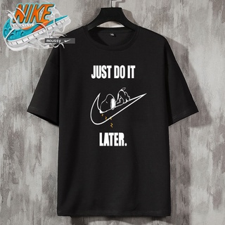 NIKE Just Do It AIR JORDAN เสื้อยืดพิมพ์ลายผู้ชายแขนสั้นผู้ชายเสื้อยืดลําลองฤดูร้อนสําหรับผู้ชาย 8.i