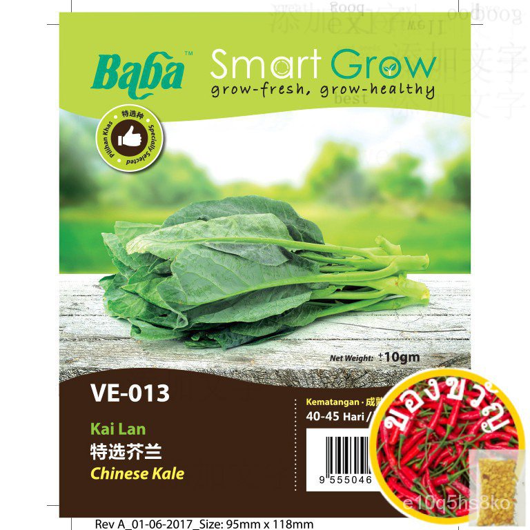 Baba Smart Grow-Chinese Kale(Vegetable seed) 10gm+-/pack - VE-013 คะน้า ...