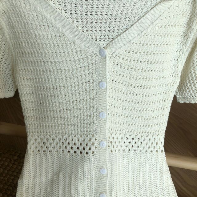 white-knitting-dress-มินิเดรสสขาว