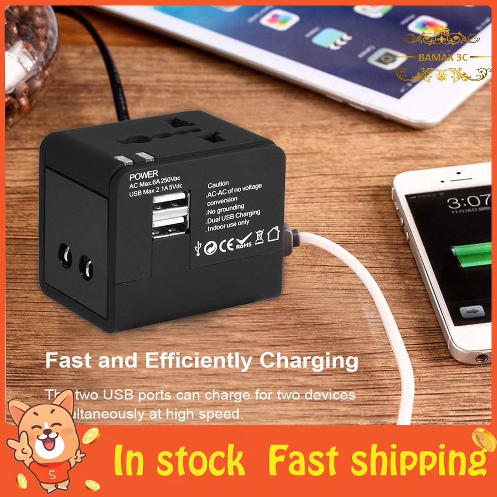 ถูกสุดๆ-หัวแปลงปลั๊กไฟ-universal-travel-adapter-2-usb-port