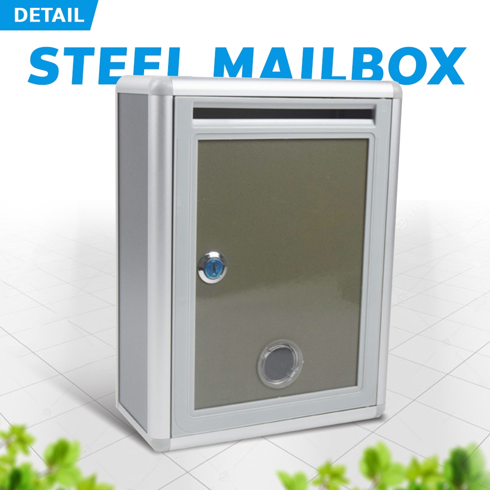 ตู้จดหมาย-ทรงสี่เหลี่ยม-สไตล์โมเดิร์น-กล่องจดหมายล็อคได้-letterbox-ตู้ไปรษณีย์