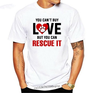 [S-5XL] เสื้อยืด ผ้าฝ้าย พิมพ์ลายสุนัขกู้ภัย You Cant Buy Love But You Can Rescue It Dog น่ารัก แฟชั่นฤดูร้อน สําหรับผู