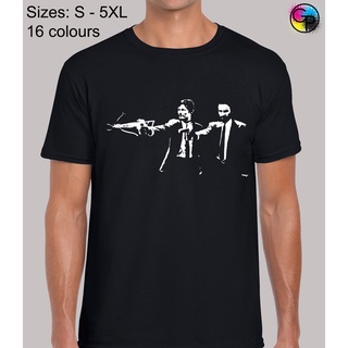 เสื้อยืด พิมพ์ลายภาพยนตร์ Pulp Fiction Walking Dead สไตล์คลาสสิก สําหรับผู้ชาย