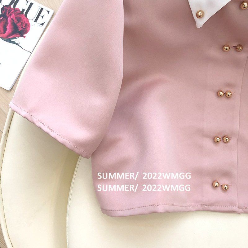 xiaoxiang-เสื้อเชิ้ตแขนสั้น-คอตุ๊กตา-ผ้าชีฟอง-แบบบาง-สไตล์ฤดูร้อน-สําหรับผู้หญิง