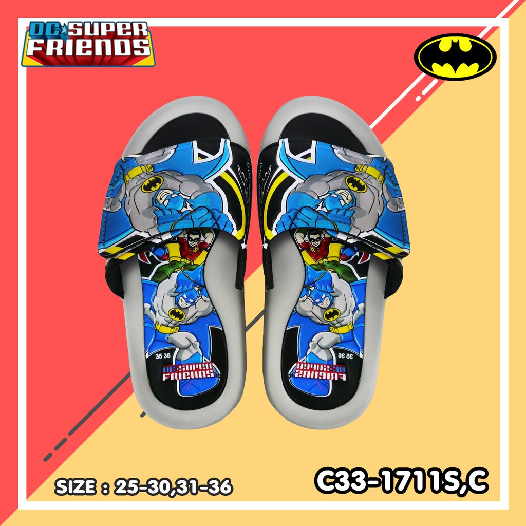 ภาพหน้าปกสินค้าใส่โค้ด "FTNSH6"Footniks EVA รุ่น 33- 1711 รองเท้าแตะเด็ก แบบสวม แบทแมน (Batman) ลิขสิทธิ์แท้ DC Super Friends จากร้าน footniks_officialshop บน Shopee