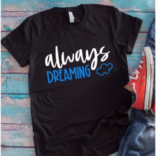 เสื้อยืด ผ้าฝ้าย พิมพ์ลาย Always Dreaming สีดํา แฟชั่นฤดูร้อน สําหรับแม่ และเด็ก