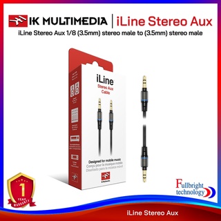 สินค้า IK Multimedia iLine Stereo Aux 1/8 (3.5mm) stereo male to 1/8 (3.5mm) stereo male รับประกันศูนย์ไทย 1 ปี