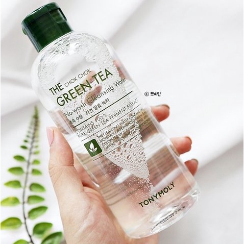 สินค้าของแท้-พร้อมส่ง100-tony-moly-the-chok-chok-green-tea-no-wash-cleansing-water-300ml